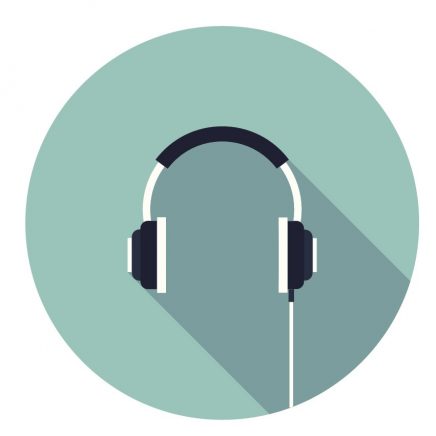 Teal circle with headset icon representing "Technology".